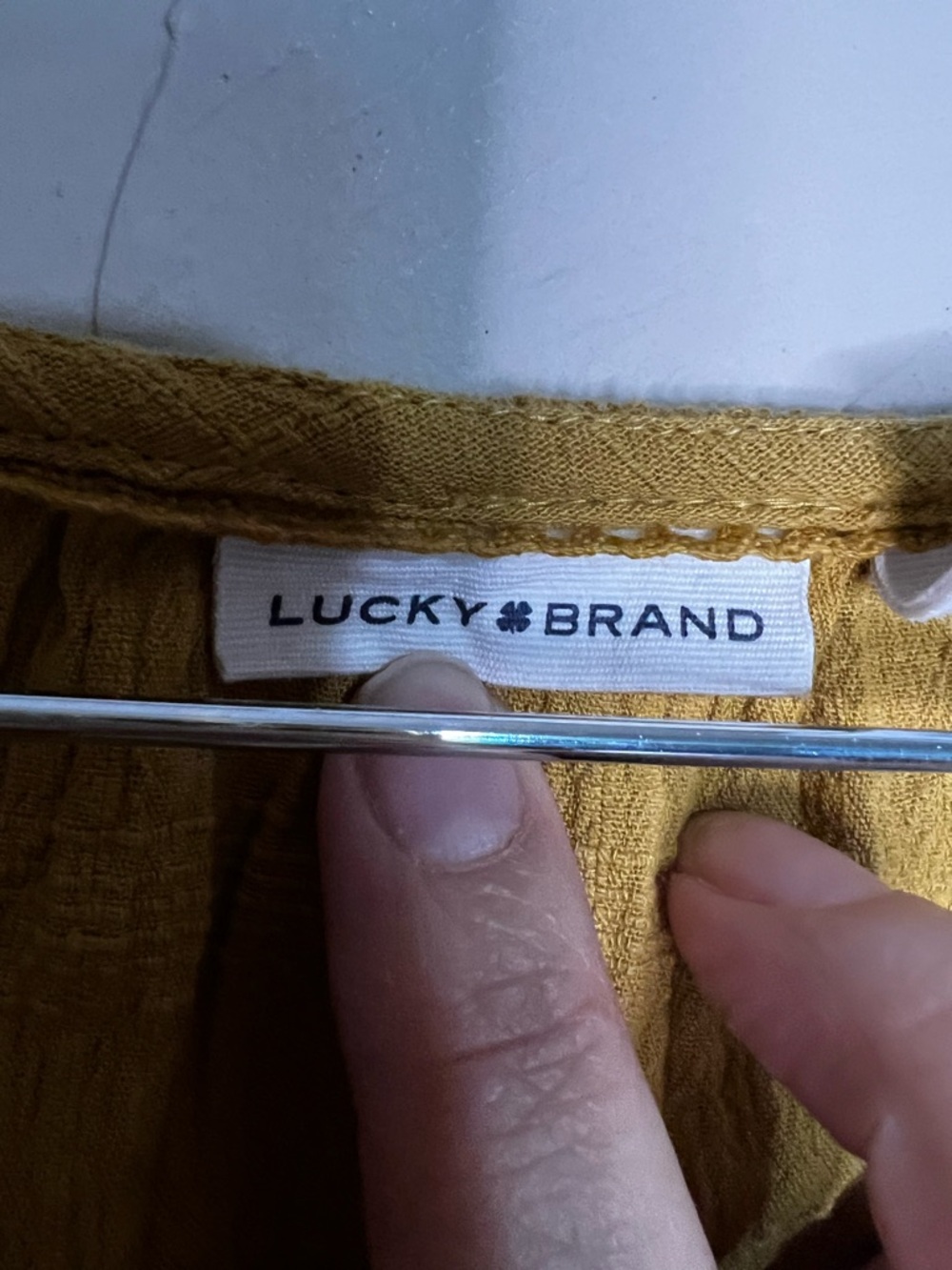 Lucky Brand Mustard Yellow Gauze Cotton Button Down Tiered Maxi Dress - Picture 7 of 12